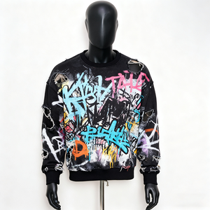 Custom Design New Trendy 100% Cotton Fleece Printing Logo Oversized Pullover Comfortable Men's Hoodies Street Wear Custom