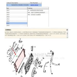 68004049AB Radiador De Refrigeração Do Motor para Jeep Compass/Patriot Dodge Caliber Chrysler Sebring 2.0L 2.4L 2007-2017 68004049AA - Product Image 5