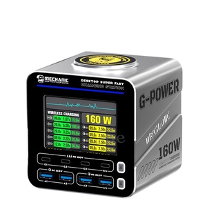 <span class=keywords><strong>Cargador</strong></span> Rápido GaN MECHANIC G-POWER de 160W con <span class=keywords><strong>8</strong></span> Puertos PD QC 4C4A para <span class=keywords><strong>iPhone</strong></span>, Android y Reparación de Equipos Electrónicos, Herramienta de Carga Rápida - Product Image 1
