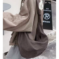 Sac bandoulière Colefa personnalisé avec logo, style hip-hop, unisexe pour étudiants, sac rétro en toile type dumpling