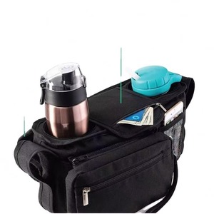 Sac de rangement pour poussette BSCI, organisateur suspendu pour couches de bébé, sac de poussette personnalisé avec porte-gobelets chauffants pour couches de bébé - Product Image 6