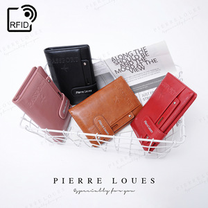 Porta Pasaportes Pierre Loues de Cuero PU con Protección RFID, Estuche Multifuncional para Documentos de 5 Pulgadas, Color Sólido - Product Image 1