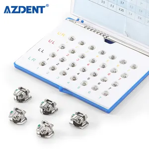 AZDENT Orthodontic Dental Brackets Orthodontic Self-Ligating Roth Brackets With Buccal Tube Roth 3-4-5 Hook