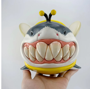 Figurine créative requin abeille figurine en résine petit animal ornements pour salon table <span class=keywords><strong>de</strong></span> bureau étagère cadeau d'anniversaire - Product Image 2