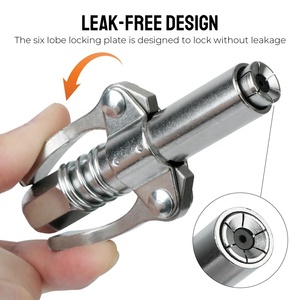 TGS High Quality 10000 <strong>PSI</strong> Grease Gun Coupler Hot Sale Double Handle Nozzle Oiling Coupler Hand Tool Essential - Product Image 3