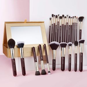 Per Jessup professionale Set di pennelli per il trucco con scatola di cosmetici T285 Kabuki viso e T517 labbro Kabuki per la miscelazione