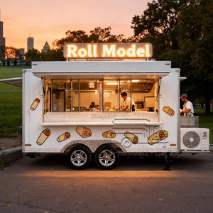 Camión de Comida Móvil Comercial Totalmente Equipado, Remolque de Comida Rápida para Helados, Postres y Donuts, Ideal para Fiestas y Bodas - Product Image 5