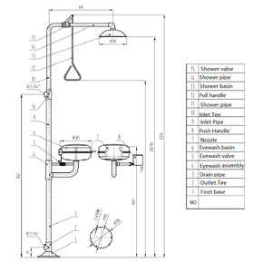 Equipo de seguridad de emergencia ss304, solución de lavado de <span class=keywords><strong>ojos</strong></span>, acero inoxidable, <span class=keywords><strong>precio</strong></span> - Product Image 2