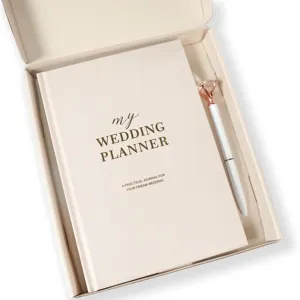 2024 Individueller Druck Mein Hochzeitsplaner Organisator Notizbuch Hardcover Hochzeit Gästebuch Tagebuch-Set für Braut mit Box-Stift