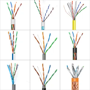 Cable lan AMP UTP de alta calidad y precio de fábrica, 4 pares, Cat 6, 305M/rollo, internet, cat 6 para RED