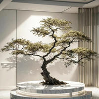 Arbre artificiel en pin et érable d'automne, fait main, 100 % aspect naturel, pour la décoration intérieure d'hôtels, restaurants et maisons