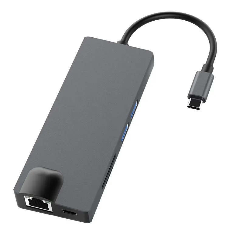 cantell typ c docking-hub 8-in-1 Multi-Port-Adapter typ C HUB zu Video-Stecker +USB-Konverter ethernet 8-in-1