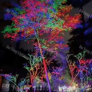 ไฟต้นไม้สีรุ้งสำหรับสร้างเอฟเฟกต์แสงสีหลายชั้นในสวนสาธารณะ สวนหย่อม และงานแสดงเทศกาล - Product Image 2