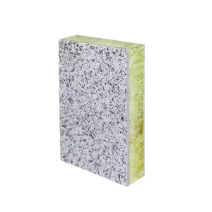 Paneles Sándwich de Lana de Roca Decorativos de 100 mm de Bajo Costo para Techos Aislados, Paneles de Fibrocemento con Aislamiento Térmico de Asbesto - Product Image 3