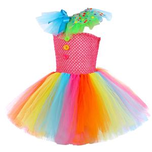 Vestido de Tul de Payaso <span class=keywords><strong>para</strong></span> Niños, Estilo Moderno, Inspirado en Halloween, Hecho a Mano, Arcoíris, <span class=keywords><strong>para</strong></span> Carnaval, Cosplay, <span class=keywords><strong>Ropa</strong></span> Brillante - Product Image 2