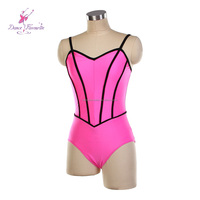 26124 Justaucorps de danse lyrique rose vif avec noir
