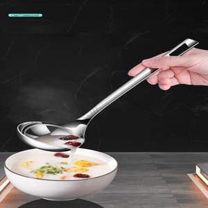 Colador de malla fina de acero inoxidable Syh274 al por mayor, cuchara espumadera, cucharón ranurado, filtro de aceite, colador de mandarina, cuchara coladora - Product Image 5