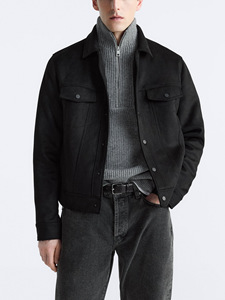 Nuova Giacca di Lusso in Camoscio Personalizzata di Alta Qualità, Due Colori, Giacca da <span class=keywords><strong>Uomo</strong></span> Bestseller - Product Image 4