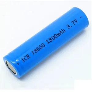 China Batterij Fabrikant Direct Supply Icr 18650 3.7V Li-Ion 1800Mah Lithium Ion Oplaadbare Batterij