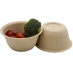 100% 可堆肥碗一次性汤碗环保坚固的无树液体和耐热塑料替代品