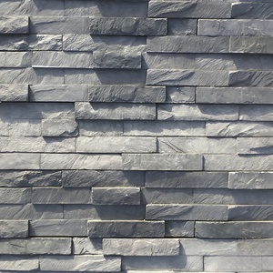 Azulejos Negros Antiguos 3D Cóncavo-Convexos, <span class=keywords><strong>Piedra</strong></span> de Pizarra Cultural Ecológica <span class=keywords><strong>para</strong></span> Interiores, <span class=keywords><strong>Fachada</strong></span> <span class=keywords><strong>Exterior</strong></span> de Hotel o Villa, Azul - Product Image 5