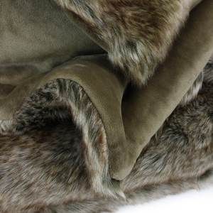 High-End Luxuryสีเทา2โทนFaux Fur <span class=keywords><strong>Chinchila</strong></span>โยนผ้าห่มและหมอน - Product Image 2