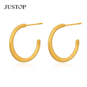 Pendientes de Aro de Moda OEM/OEM, Acero Inoxidable Impermeable, Hipoalergénicos, Joyería de Moda, Chapados en Oro de 18K - Product Image 5