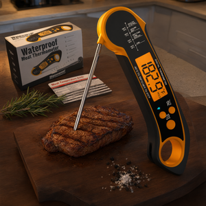 Thermomètre numérique pour viande, étanche, sonde pliable, écran LCD, commutateur C/F, cuisine, barbecue - Product Image 3