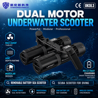 Scooter Subacuático P1 XR de Doble Motor con Propulsión por Agua, 60m de Profundidad, 90min de Autonomía, Aluminio Anodizado Duro, Importador de Equipo de Buceo