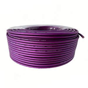 สายสัญญาณเสียงระดับมืออาชีพแบบป้องกันสองชั้น สาย PVC สีม่วง 24AWG แบบแกนคู่ HI-FI สำหรับไมโครโฟน กีตาร์ มิกเซอร์ ความยาว <span class=keywords><strong>90</strong></span> เมตร หัวต่อ XLR <span class=keywords><strong>RCA</strong></span> - Product Image 2