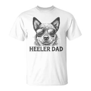 Camiseta Australian Cattle Dog Heeler Dad para hombre, color blanco, 100% algodón - Product Image 1