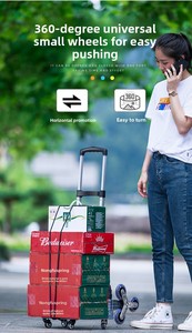 階段を登るための手操作式トロリー、携帯用荷物トロリー持ち運び用小型トロリー - Product Image 6