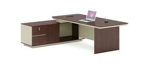 Современный модульный L-образный административный стол серии Tianyu, 1,8-2 м, серый/бежевый, трансформируемый стол для руководителя - Product Image 6