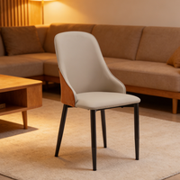 Chaise de salle à manger ergonomique et confortable avec dossier rembourré pour les longues sessions assises au bureau, au restaurant, à la maison, dans le salon, la salle à manger