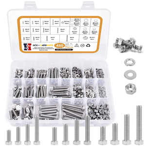 Fastener manufacturer stainless steel Hex bolt Full thread hexagon head screw bolt din933 bolt and nut set