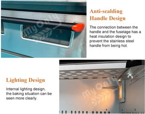 Khay <span class=keywords><strong>2</strong></span> Tầng Cỡ Trung Bình 4 Khay 9 Khay 12 Khay Bánh Mì Điện Lò Nướng Ga Thương Mại Để Làm Bánh - Product Image 3