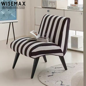 WISEMAX Muebles de Sala, Sillones Modernos, Sofá Moderno, Silla de Descanso, Silla de Diseño con Rayas Blancas y Negras para Sala de Estar - Product Image 2