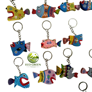 Decoración de madera para el hogar, regalo de empresa, decoración y regalo navideño, llavero de animal de madera, decoración artesanal vietnamita, tallado DIY - Product Image 5