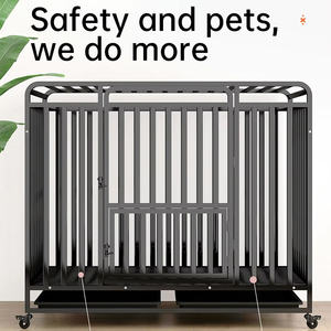 Plastik tepsi ucuz fiyat demir malzeme ile en çok satan kolay taşıma Metal köpek kulübesi Mult boyutu katlanır köpek kafesi - Product Image 4