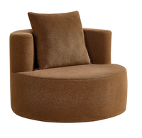 Fauteuil simple de luxe au design scandinave moderne, en lin, avec pieds en bois, durable, pour salon, bureau à domicile, salle de sport, élégant et relaxant