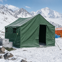 Tente de camping en toile grande capacité 3m x 4m, résistante au vent, robuste, pour glamping et safari, avec fenêtre en maille respirante, montage rapide individuel