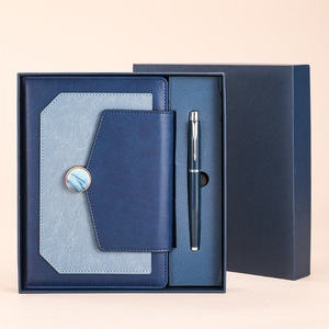 Biểu tượng tùy chỉnh A5 PU da bìa cứng máy tính xách tay 100 sheets với khóa từ và bút văn phòng kinh doanh Hộp quà tặng - Product Image 4