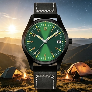 Montre de style pilote avec mouvement mécanique <span class=keywords><strong>Seiko</strong></span> Nh35 de 39 mm et 36 mm, étanche à 10 ATM, logo OEM, logo personnalisé, montre sport pour homme - Product Image 1