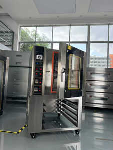 Oven konveksi kue besi tahan karat, kontrol <span class=keywords><strong>Digital</strong></span> udara panas untuk memanggang dapur industri susu baru - Product Image 2
