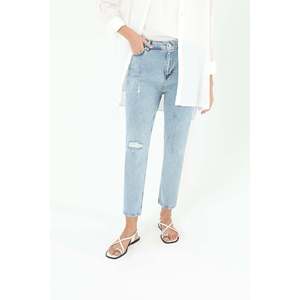 Jean en denim déchiré pour femme - 18192PNT - BLEU CLAIR - Product Image 4