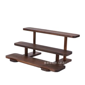 Wooden Multi Layer <b>Spice</b> <b>Rack</b> With Glass <b>Jars</b> <b>For</b> Kitchen Storage Durable Standing Type Rectangle Shape - Product Image 5