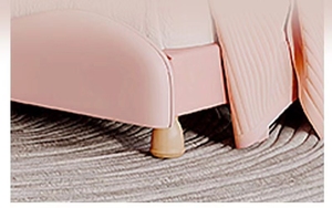 Juego de Dormitorio Infantil de Madera Maciza, Moderno, con Diván de Tamaño Completo, Tapicería de Algodón Cómoda, Color Rosa - Product Image 6