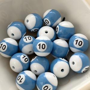 10 pièces/sacs boule de billard Couple Bracelet résine perle bricolage fabriqué à la main chaîne de téléphone créatif culturel cadeau accessoire - Product Image 4