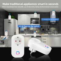 SIXWGH prise WiFi intelligente directe d'usine surveillance de l'énergie commande vocale fonctionne Alexa Google Home EU/US/AU/UK Options de prise mondiale