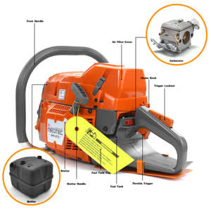 Motosierra NEOTEC OEM 372xp NH872 con Cadena de 24/28/36 Pulgadas, Sierra Grande de 72CC, Máquina Cortadora de Madera a Gasolina, Repuestos para Motosierra NH872 - Product Image 1